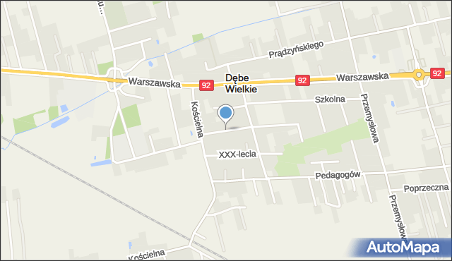 Dębe Wielkie, Rzepeckiego Kajetana, mapa Dębe Wielkie