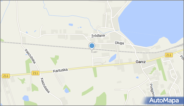 Garcz, Rzemieślnicza, mapa Garcz