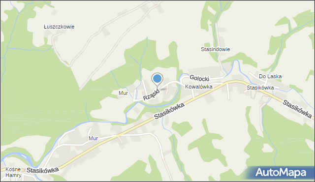 Gliczarów Górny, Rząski, mapa Gliczarów Górny