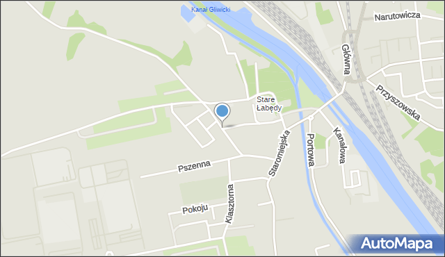 Gliwice, Rzeczycka, mapa Gliwic