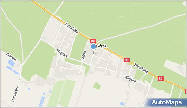 Górsk, Rzemieślnicza, mapa Górsk