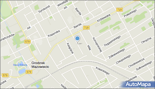 Grodzisk Mazowiecki, Rzemieślnicza, mapa Grodzisk Mazowiecki