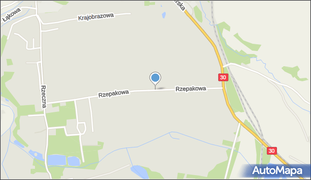 Gryfów Śląski, Rzepakowa, mapa Gryfów Śląski