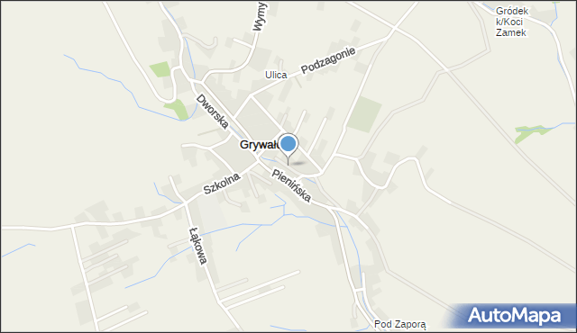 Grywałd, Rzeczna, mapa Grywałd