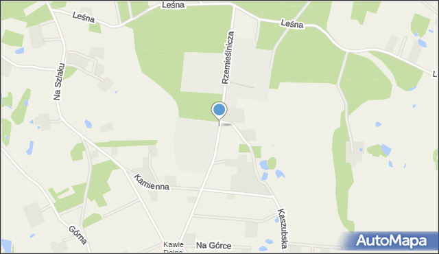 Kawle Górne, Rzemieślnicza, mapa Kawle Górne