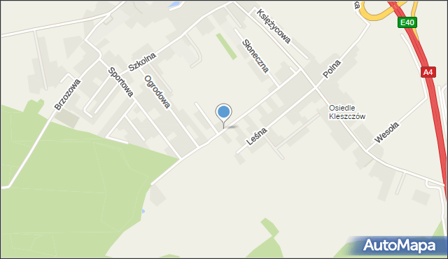 Kleszczów gmina Rudziniec, Rzemieślników, mapa Kleszczów gmina Rudziniec