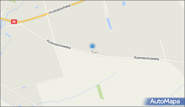 Kobylin powiat krotoszyński, Rzemiechowska, mapa Kobylin powiat krotoszyński