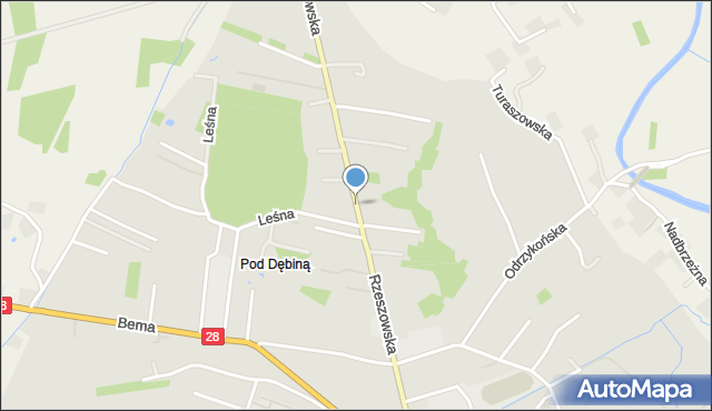 Krosno, Rzeszowska, mapa Krosna