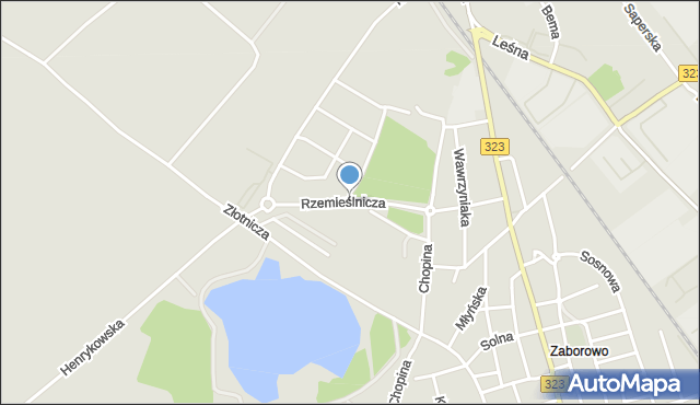 Leszno, Rzemieślnicza, mapa Leszno