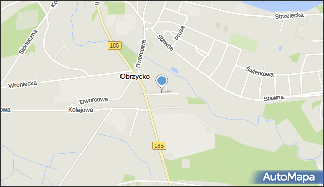 Obrzycko, Rzemieślnicza, mapa Obrzycko