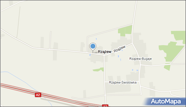 Rzążew, Rzążew, mapa Rzążew