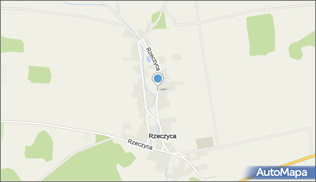 Rzeczyca gmina Świebodzin, Rzeczyca, mapa Rzeczyca gmina Świebodzin