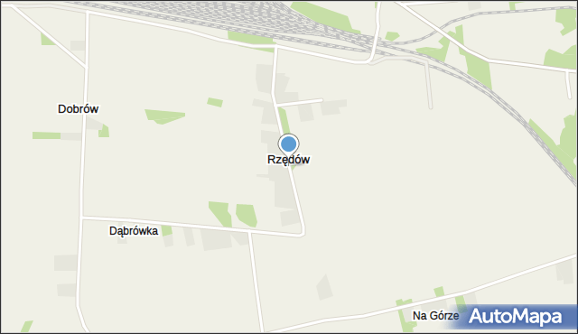 Rzędów gmina Tuczępy, Rzędów, mapa Rzędów gmina Tuczępy