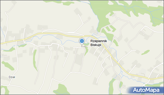 Rzepiennik Biskupi, Rzepiennik Biskupi, mapa Rzepiennik Biskupi