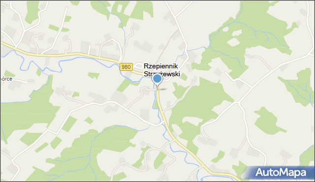 Rzepiennik Strzyżewski, Rzepiennik Strzyżewski, mapa Rzepiennik Strzyżewski