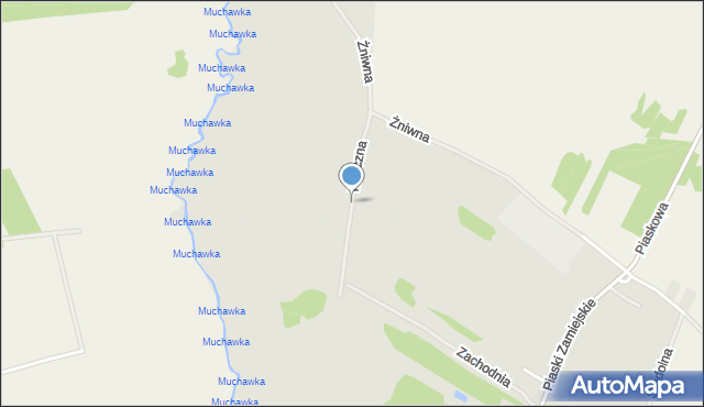 Siedlce, Rzeczna, mapa Siedlce