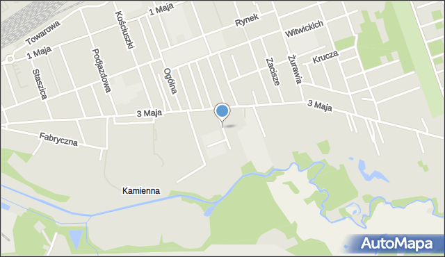 Skarżysko-Kamienna, Rzeźniana, mapa Skarżysko-Kamienna