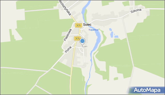 Solec gmina Przemęt, Rzeczna, mapa Solec gmina Przemęt