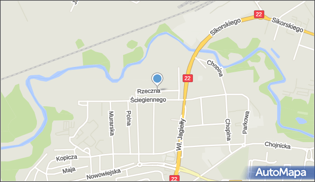 Starogard Gdański, Rzeczna, mapa Starogard Gdański