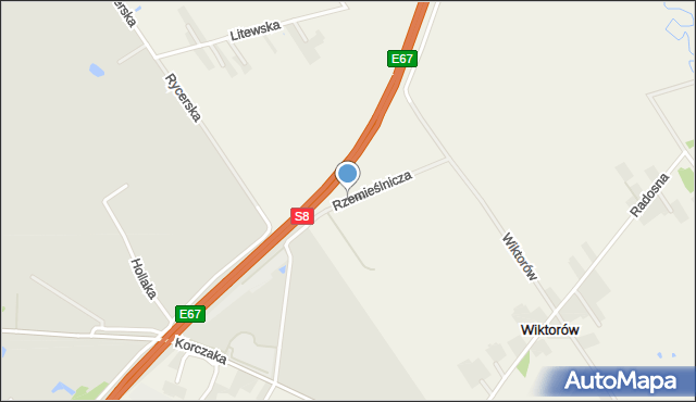 Stary Dybów, Rzemieślnicza, mapa Stary Dybów