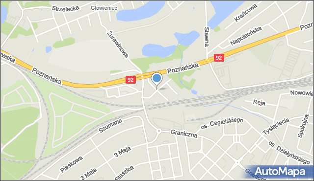 Swarzędz, Rzemieślnicza, mapa Swarzędz