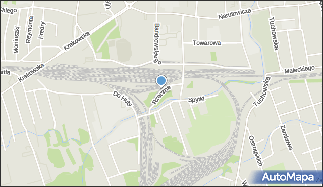 Tarnów, Rzeczna, mapa Tarnów