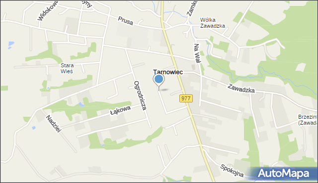 Tarnowiec gmina Tarnów, Rzemieślnicza, mapa Tarnowiec gmina Tarnów