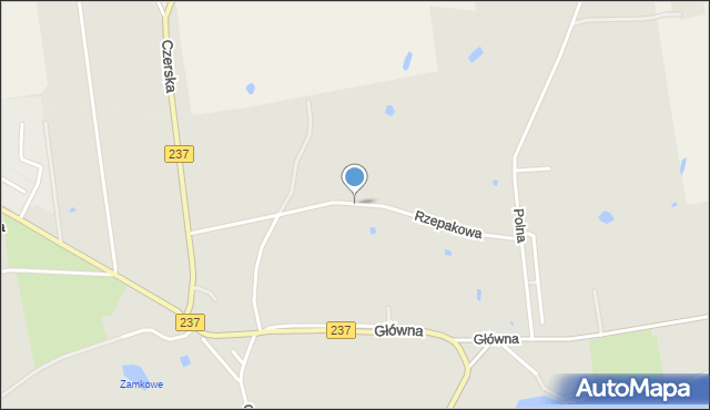 Tuchola, Rzepakowa, mapa Tuchola