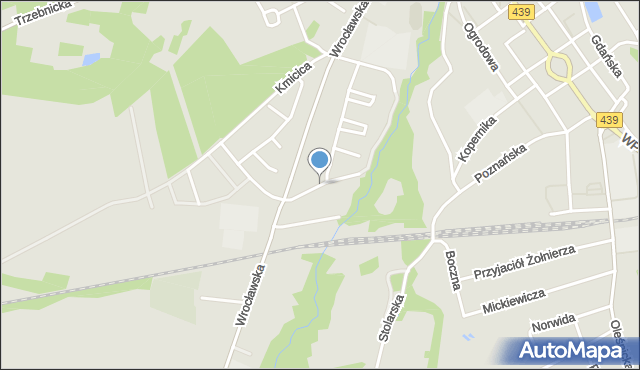 Twardogóra, Rzemieślnicza, mapa Twardogóra