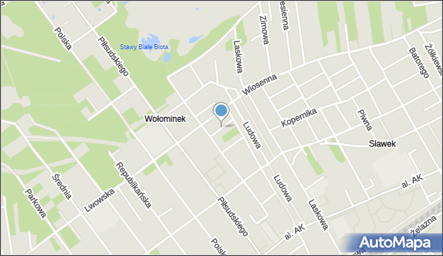 Wołomin, Rzeszowska, mapa Wołomin