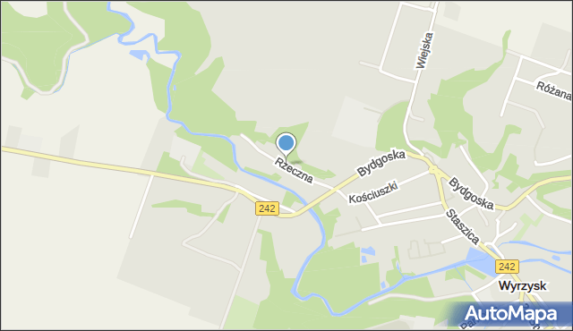 Wyrzysk, Rzeczna, mapa Wyrzysk