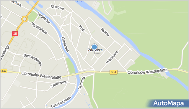 Augustów, Sarnia, mapa Augustów