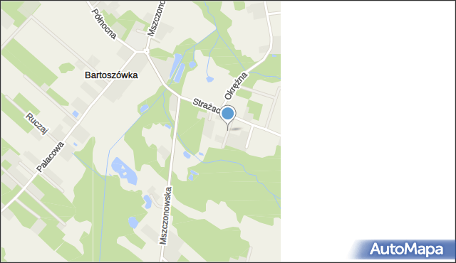 Bartoszówka gmina Żabia Wola, Samorządowa, mapa Bartoszówka gmina Żabia Wola