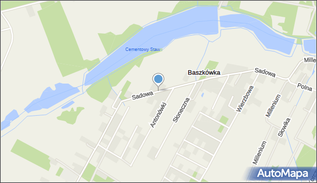 Baszkówka, Sadowa, mapa Baszkówka