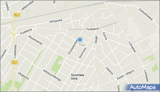 Biała Podlaska, Sawczuka Kajetana, mapa Białej Podlaskiej