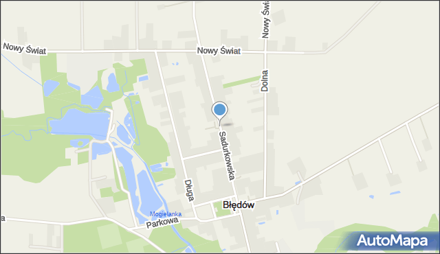 Błędów powiat grójecki, Sadurkowska, mapa Błędów powiat grójecki