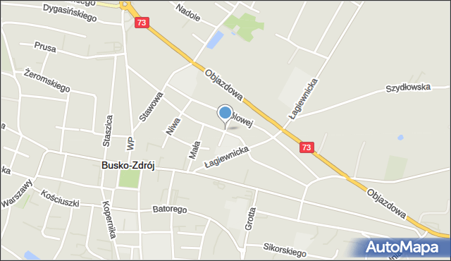 Busko-Zdrój, Saska, mapa Busko-Zdrój