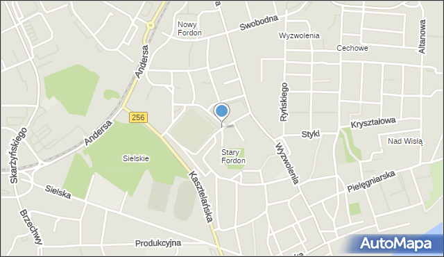 Bydgoszcz, Samotna, mapa Bydgoszczy