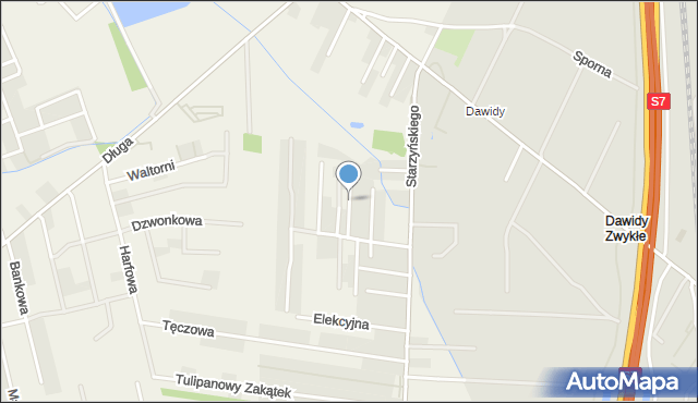 Dawidy Bankowe, Salamonowska, mapa Dawidy Bankowe