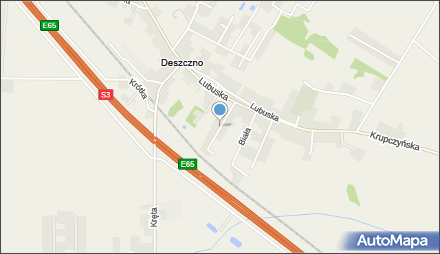 Deszczno, Sąsiedzka, mapa Deszczno