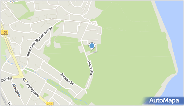 Gdynia, Saperska, mapa Gdyni