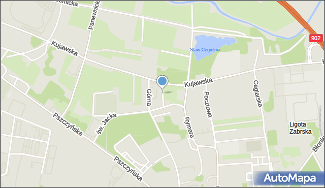 Gliwice, Samotna, mapa Gliwic