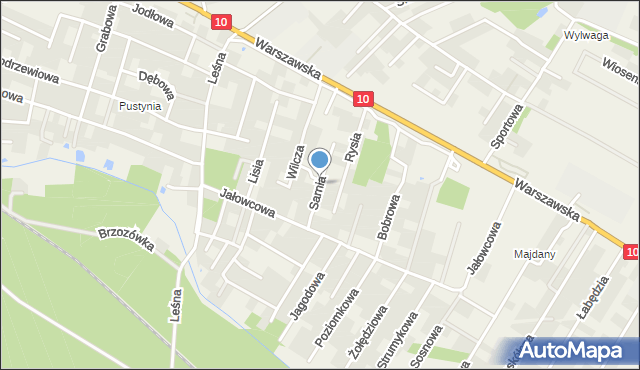 Głogowo, Sarnia, mapa Głogowo