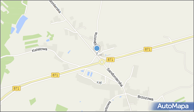 Grębów powiat tarnobrzeski, Sandomierska, mapa Grębów powiat tarnobrzeski