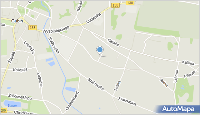 Gubin, Sadowa, mapa Gubin