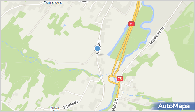 Jasień gmina Brzesko, Sądecka, mapa Jasień gmina Brzesko