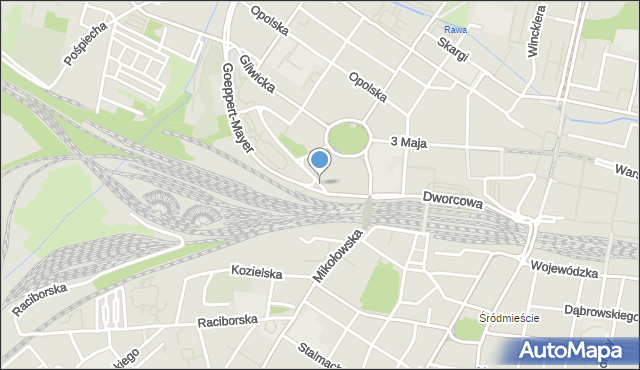 Katowice, Sądowa, mapa Katowic