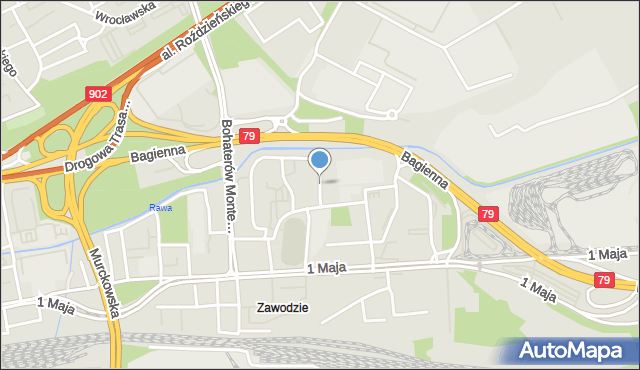 Katowice, Saint Etienne, mapa Katowic