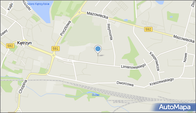 Kętrzyn, Sadowa, mapa Kętrzyn