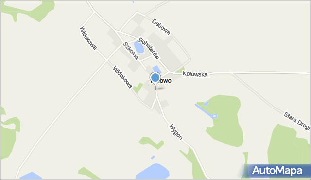 Kołowo, Sadowa, mapa Kołowo